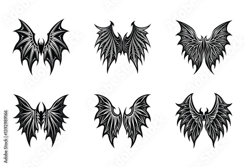 Every Wing You Can Imagine Vector Set – Over 25 wing types including holy, cursed, demonic, and mythical for digital or print use.