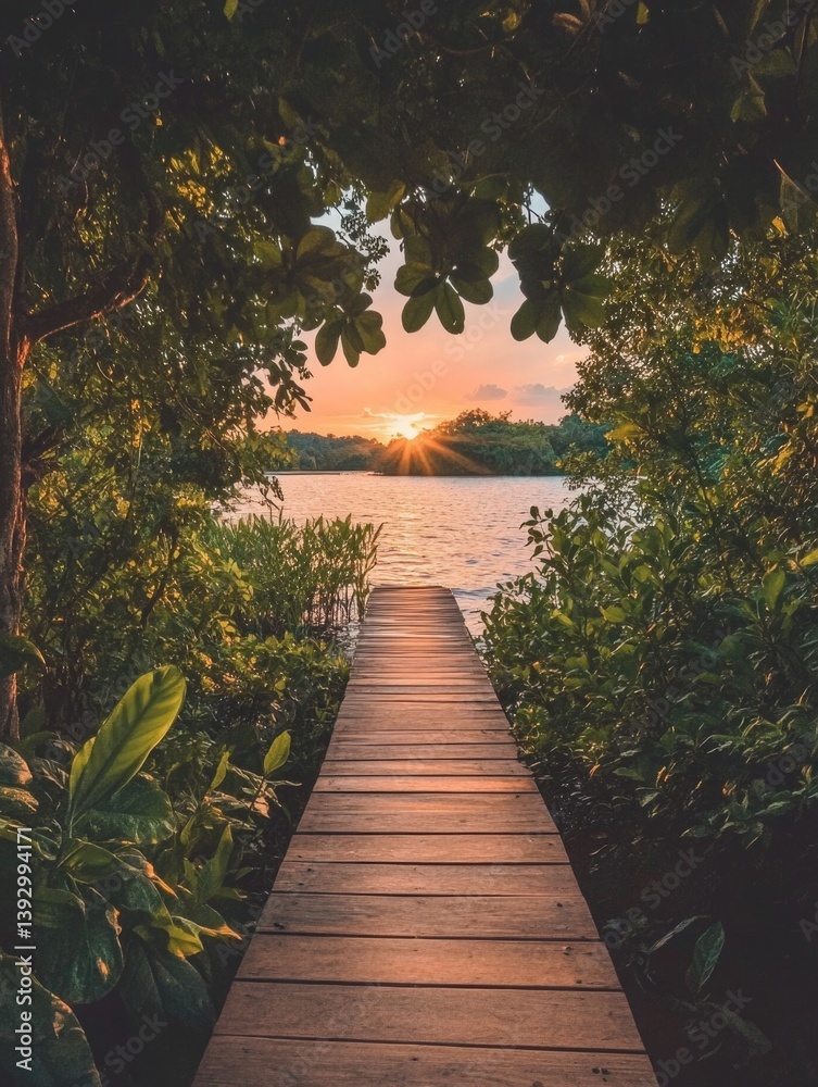 Wooden Walkway to Water