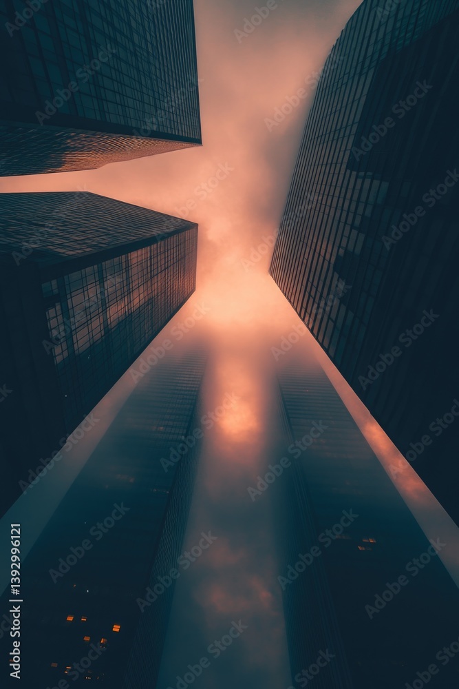 City Skyline in Fog