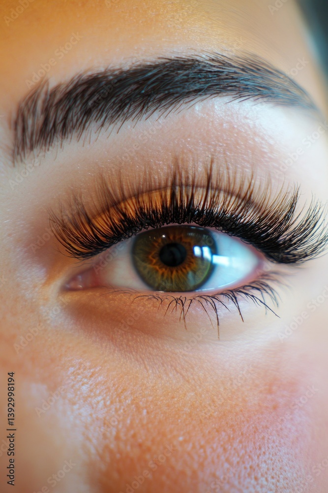Person's Eye With Long Eyelashes Close Up