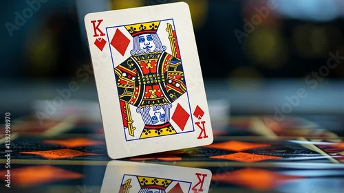 King of Diamonds: Majestic Playing Card Close-Up