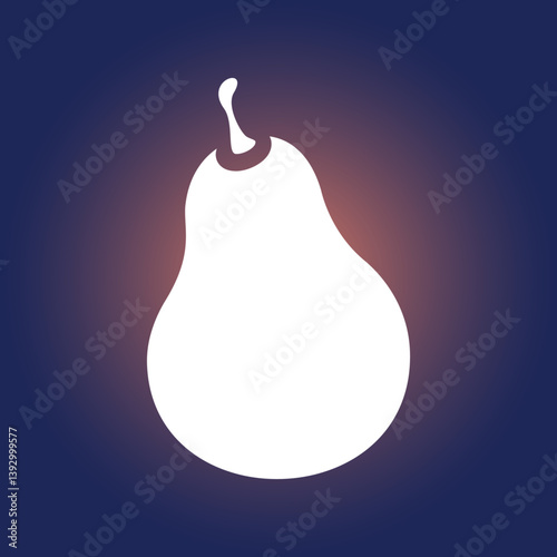 Pear trendy icon respectable abstract vector illustration colorful artwork beautiful design