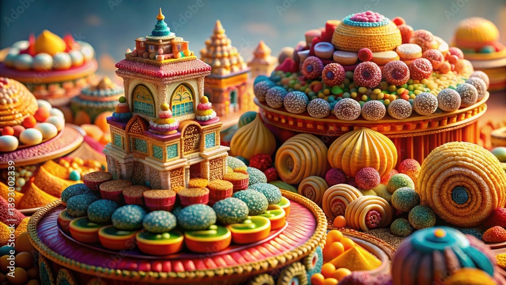 Fototapeta premium Delicious Architecture: Stunning Food Photography of Building-Inspired Dishes