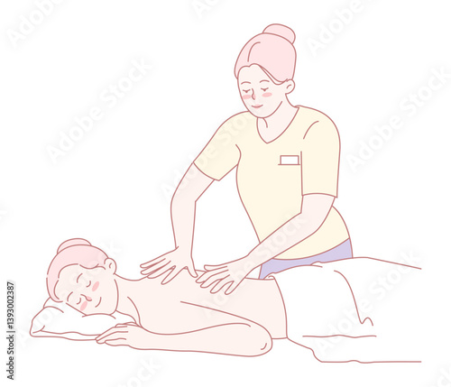 A tranquil and soothing massage therapy scene that promotes deep relaxation and healing for wellness seekers