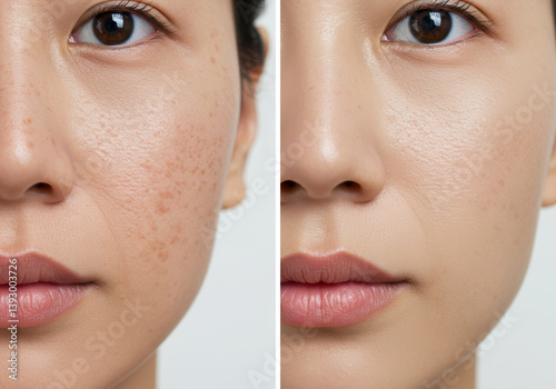 シミ・毛穴の変化をとらえた美容効果の比較ビフォーアフター