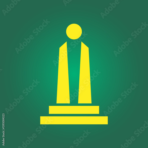 Monument trendy icon nice abstract vector illustration colorful artwork beautiful design