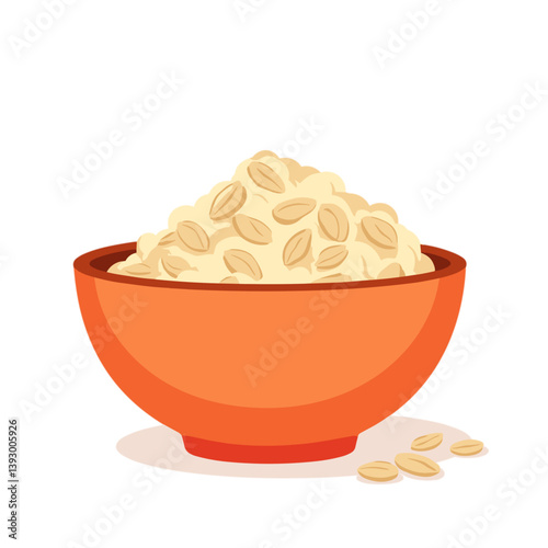 Bowl of Oats No Background  