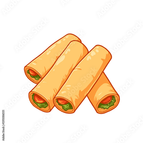 Delicious vegetarian spring rolls 