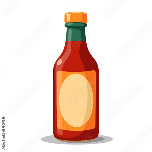 Bottle of Ketchup with No Background  