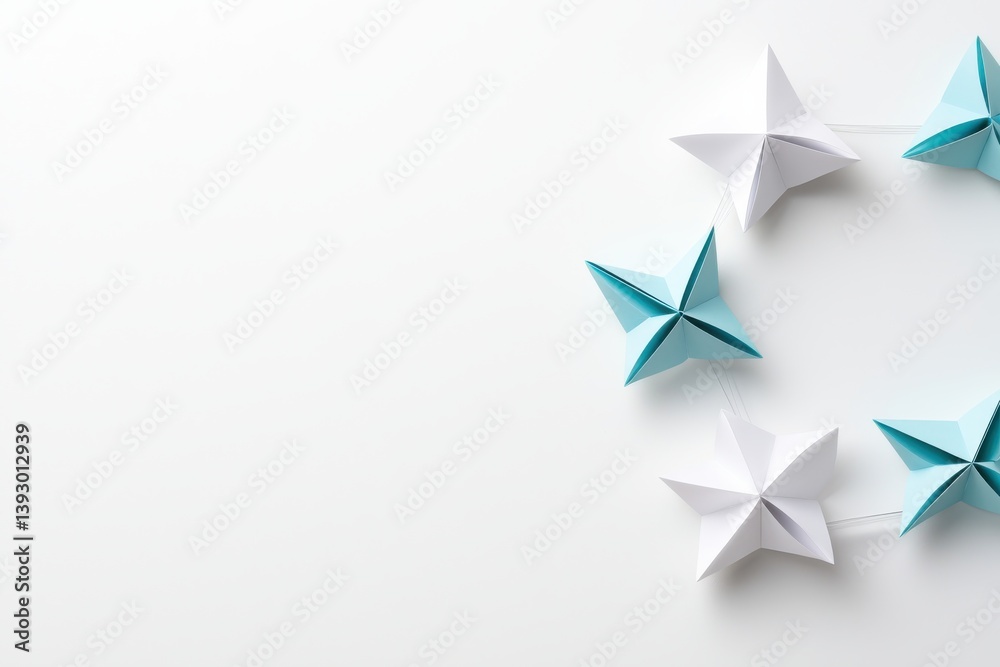 Colorful paper stars arranged nicely on a clean background. Colorful paper stars arranged nicely on a clean background.