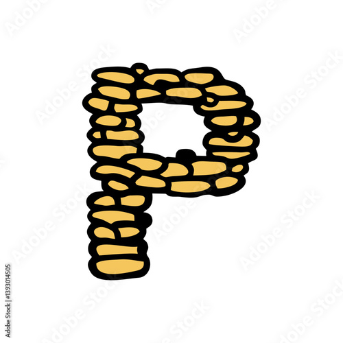 Font Text Bricks Cute Illustration