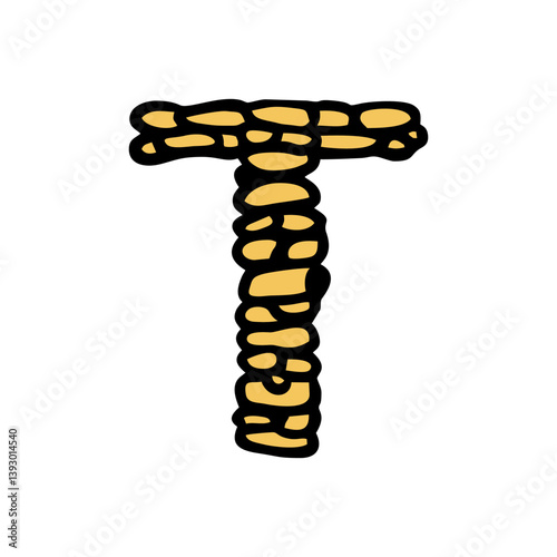 Font Text Bricks Cute Illustration