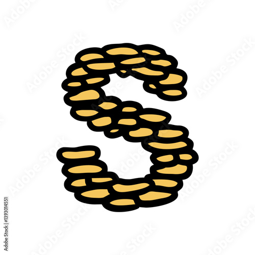 Font Text Bricks Cute Illustration