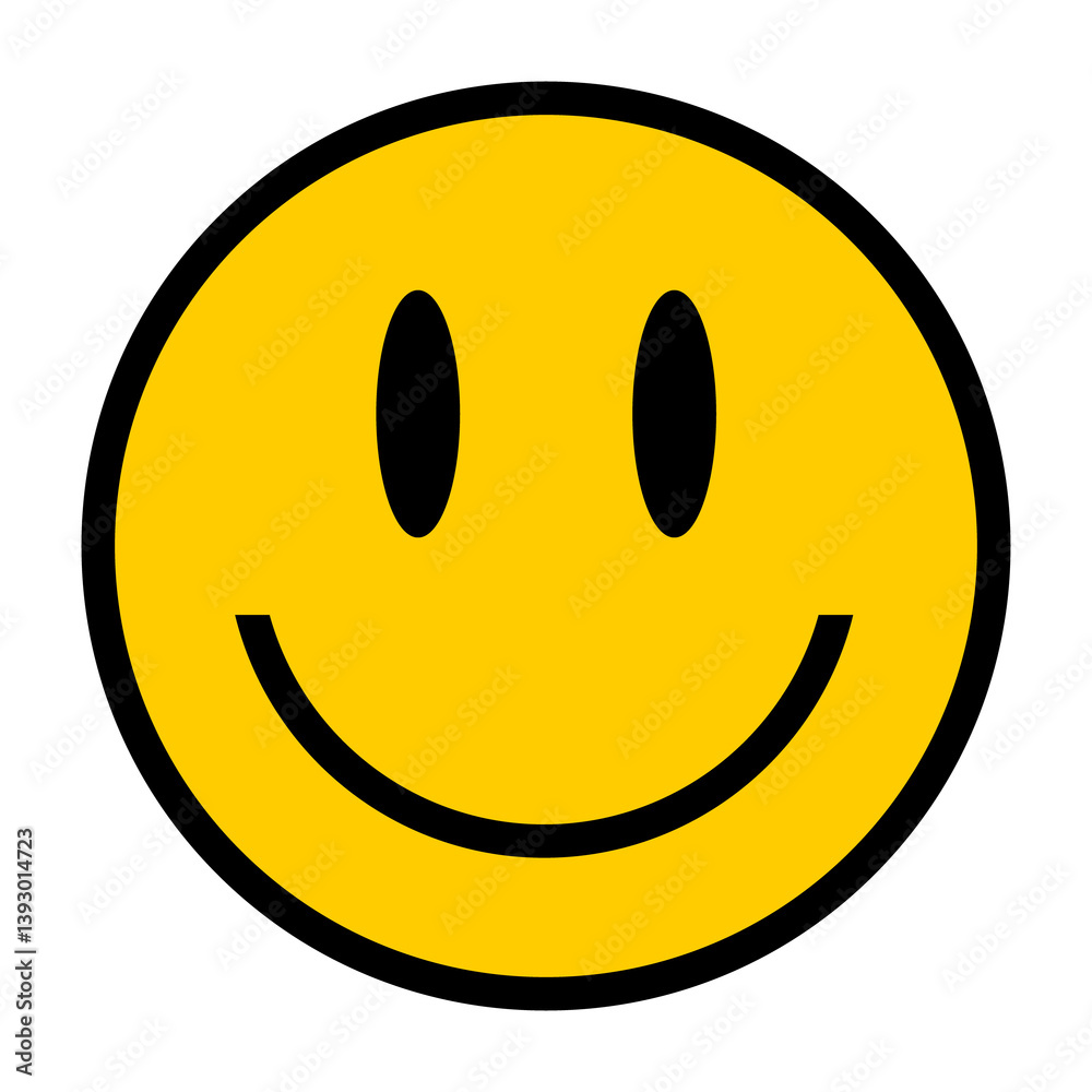 Fototapeta premium Smiley icon. Smiley face flat icon. Yellow smile symbol
