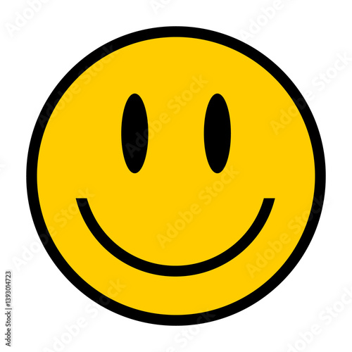 Smiley icon. Smiley face flat icon. Yellow smile symbol