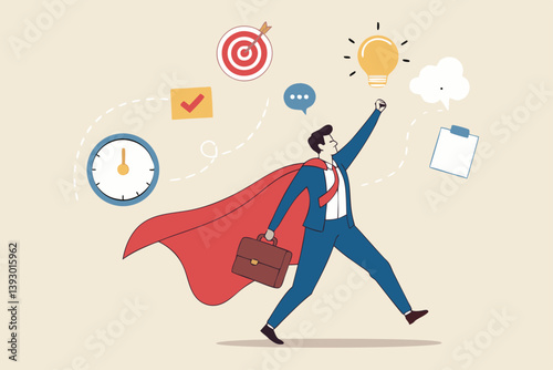Competence skills or ability for work responsibility, professional, work experience, capability or qualification for job or career development concept, success businessman with competency skills set.