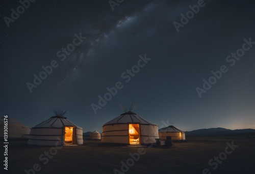 yurts mongolian milky way scene night mongolia over western star building science unknown lifestyle blue nature sky astronomy forever architecture lactic exposure landscape travel yurt nomad