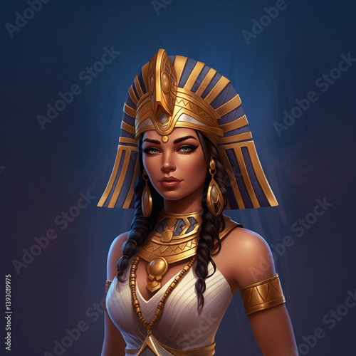 Cleopatra ancient egypt character slot game art