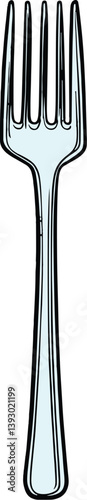 Fork cartoon vector illustration