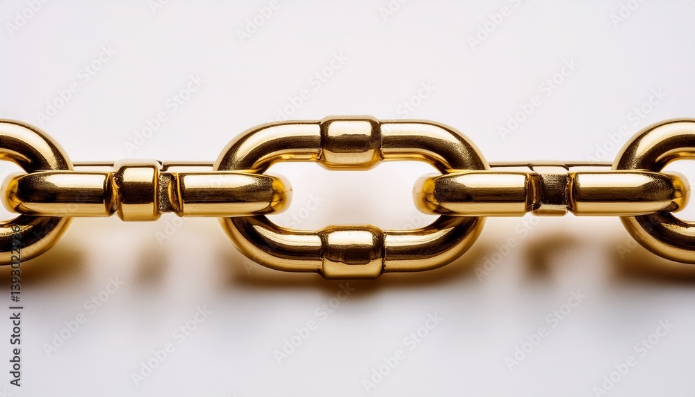 Fototapeta premium gold chain on a white background