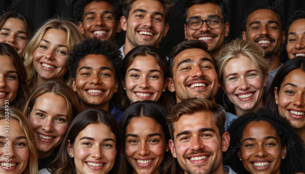 Diverse smiling faces showcasing multicultural unity, positivity Diverse smiling faces showcasing multicultural unity, positivity