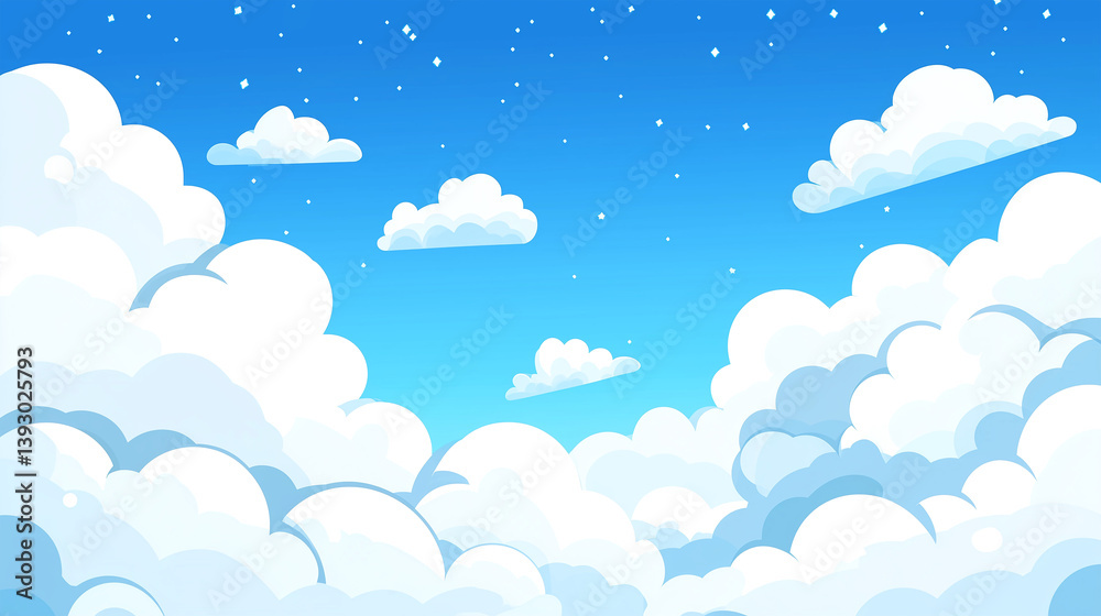 seamless pattern with clouds in blue sky seamless pattern with clouds in blue sky