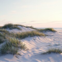 Crédence de cuisine Photos Dunes côtières herbes aube douce  © Hassan Ahmad Kundi