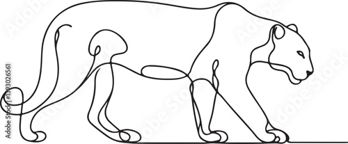 Panther Line Drawing