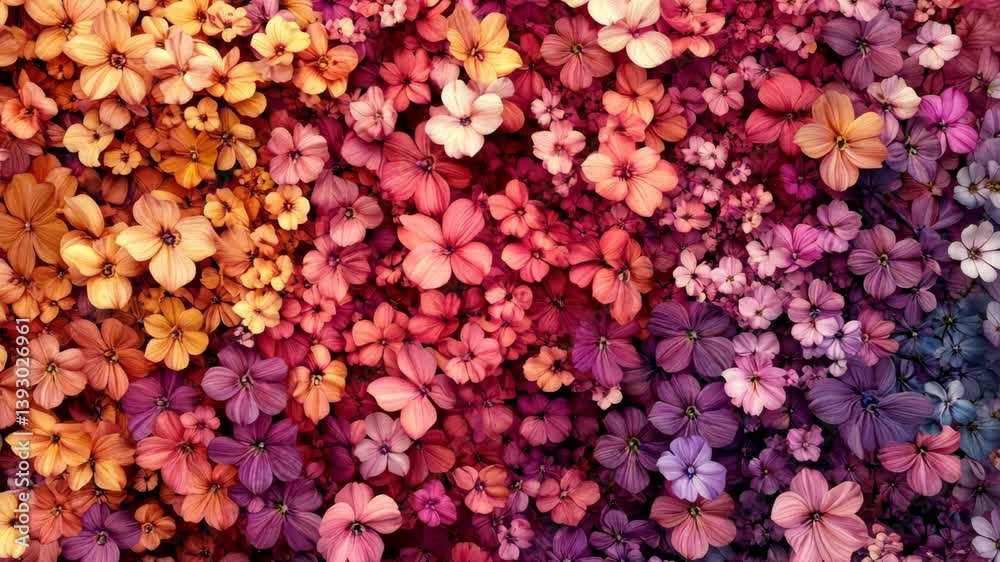 Abstract Multicolored Painting Wallpaper. Stylish Art Texture with Flowers.