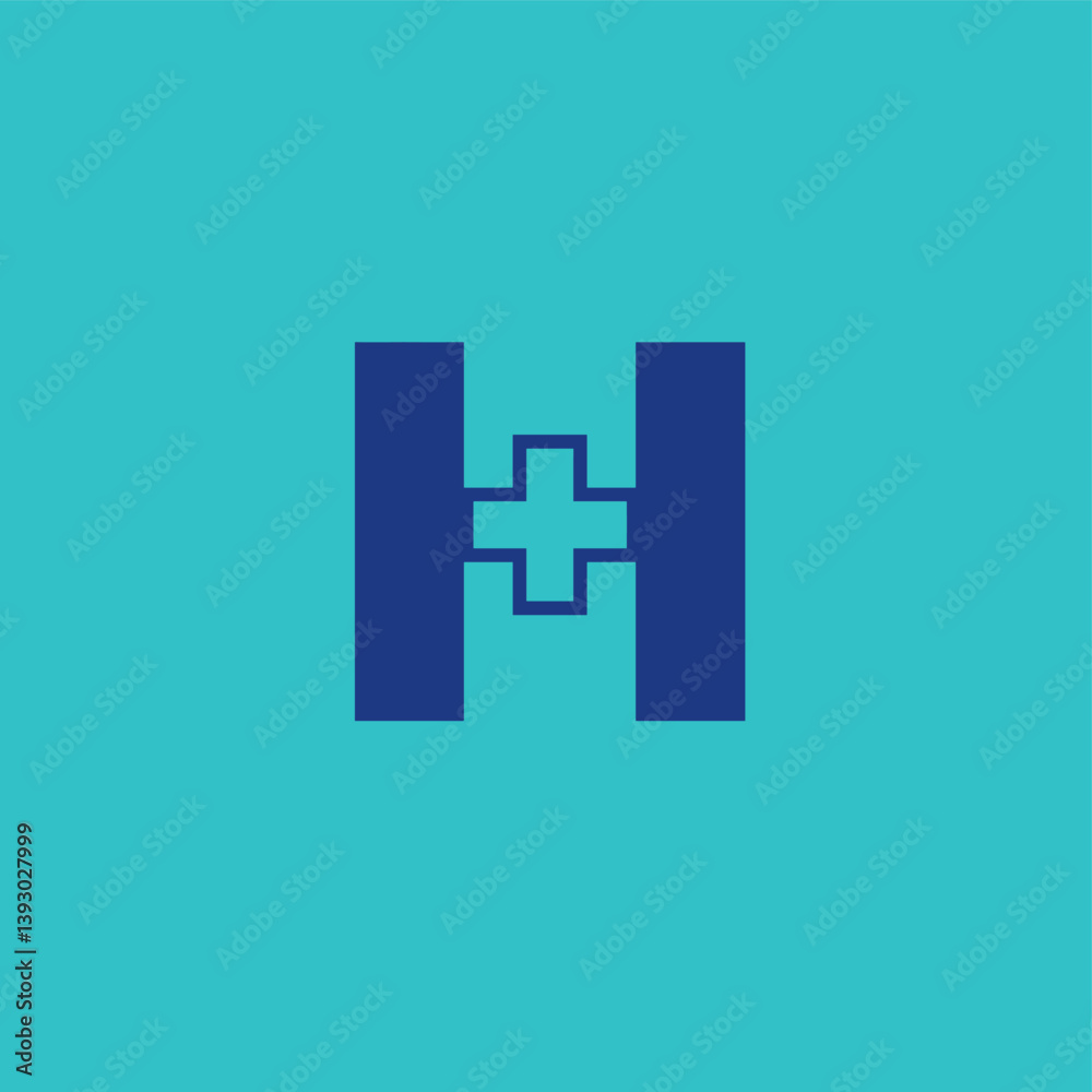 Fototapeta premium Healthcare Symbol: A minimalist icon symbolizing healthcare, where the plus sign within the 