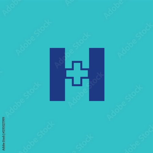 Healthcare Symbol: A minimalist icon symbolizing healthcare, where the plus sign within the "H" represents medical assistance and well-being. It signifies the core value of wellness and healthcare.