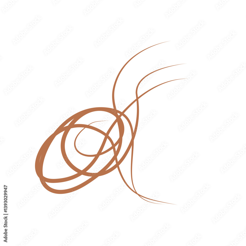 Illustration of brown hair Illustration of brown hair