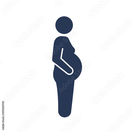 Embracing Motherhood: A graphic symbol of pregnancy, capturing the essence of motherhood and the beauty of expectant parenthood.