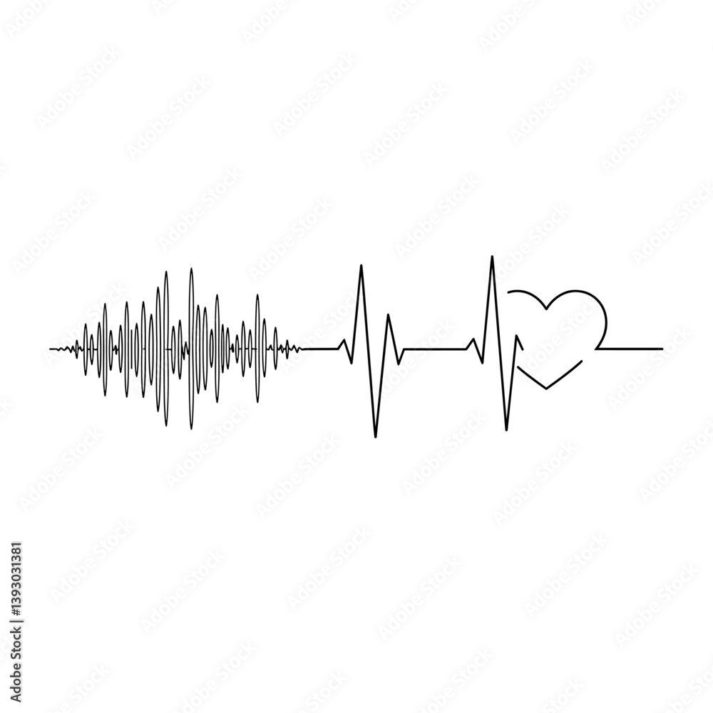 Heartbeat Line Art: A minimalist depiction of the rhythm of life, showing a heartbeat transitioning into a stylized heart, emphasizing health and wellness. Heartbeat Line Art: A minimalist depiction of the rhythm of life, showing a heartbeat transitioning into a stylized heart, emphasizing health and wellness.