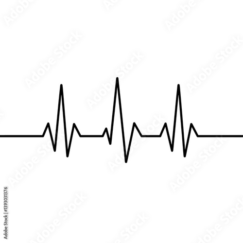 Rhythm of Life: A minimalist representation of a vital heartbeat, capturing the essential rhythm of existence, a visual metaphor for life, health, and well-being.