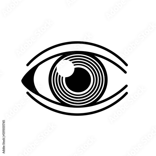 Eye of Insight: A detailed and captivating graphic of an eye, showcasing the essence of perception and vision.
