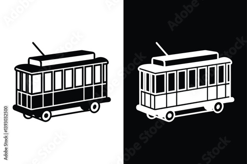 Trolley icon vector on White Background ,Vector Art Illustration on white background.