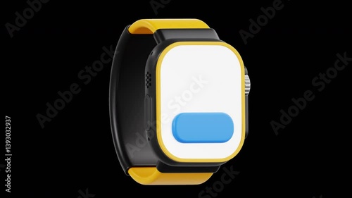 3D Animation of Colorful Smartwatch with Heart