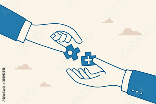 Forward positivity, growth mindset or success attitude, positive feedback, happiness or encourage people, support or optimistic concept, businessman hand forward positive plus sign to colleagues.