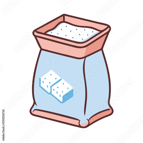 sugar bag colored icon isolated on transparent background 
