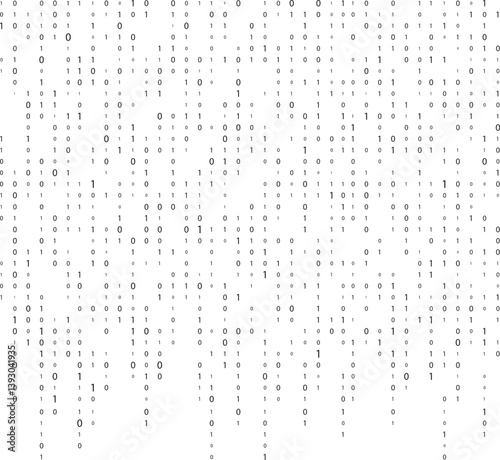 Digital binary code. Computer matrix data falling numbers. Binary code. Binary code matrix.