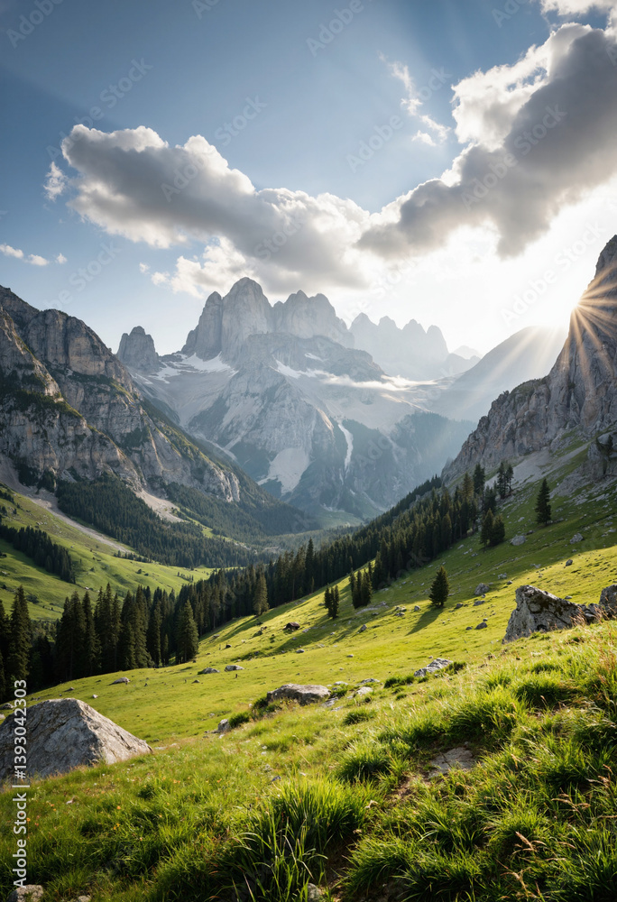 Fototapeta premium Alpenpanorama