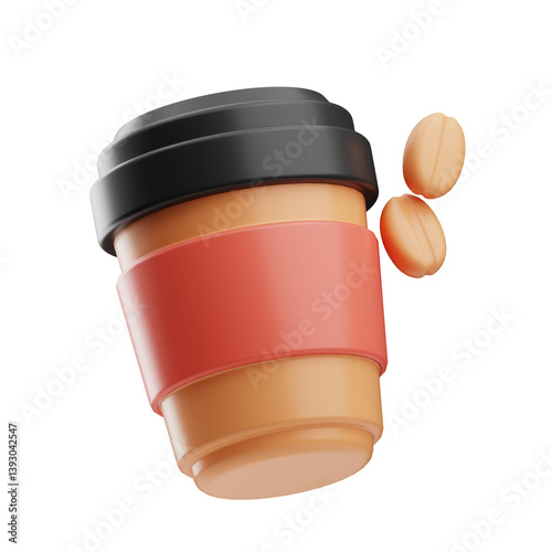 Coffee Cup with Beans