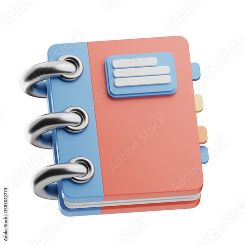 3D Illustration of a Notebook