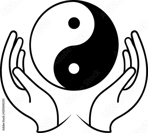 yin yang symbol with yin yang