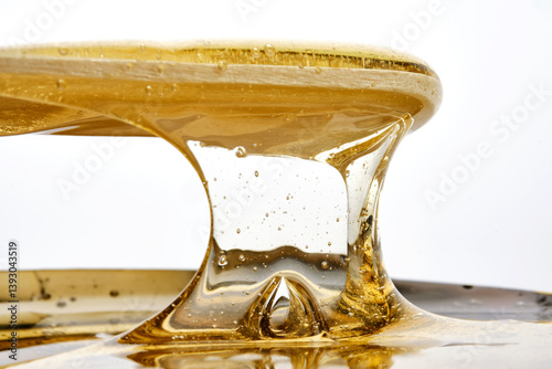 Photo of a sugar paste for depilation hair removal procedure. Texture.