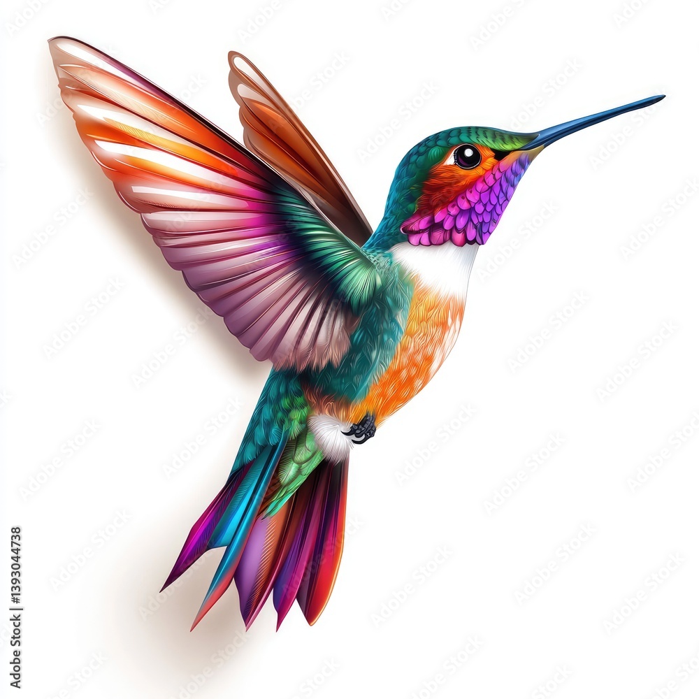 Vibrant hummingbird in flight (1) Vibrant hummingbird in flight (1)