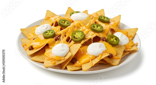 Nachos with melted cheese