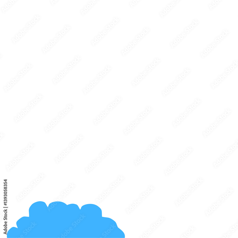 Flat Style Curly Clouds Flat Style Curly Clouds