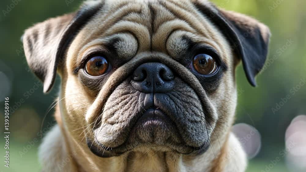 Intimate shot of a dog's visage